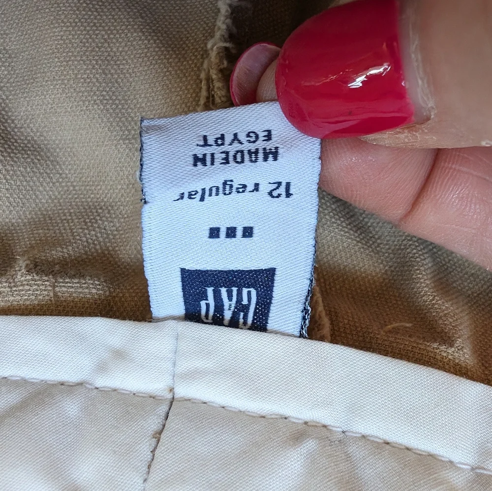 GAP Tan Wide-Leg Corduroy Trousers-NWOT - Picture 3 of 5